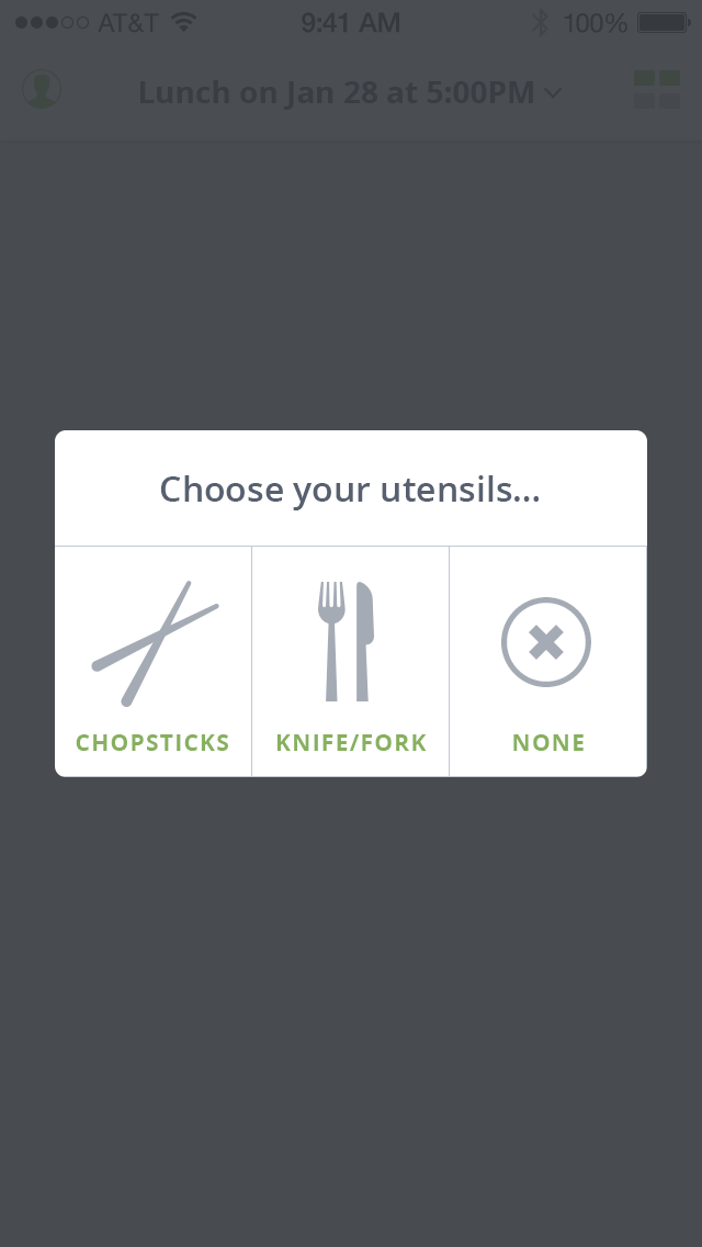 Bento choose utensils
