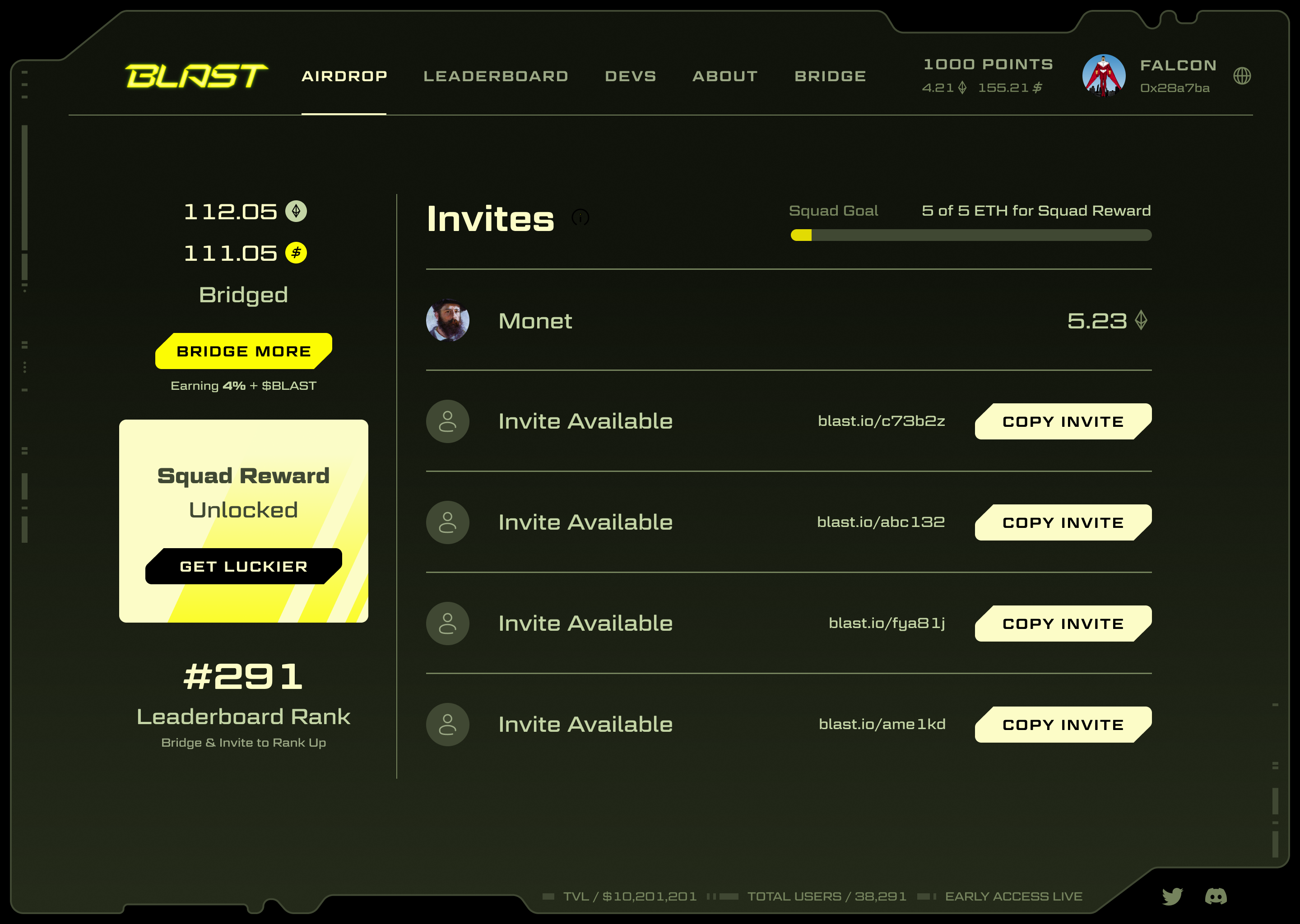 Blast repeat referral rewards