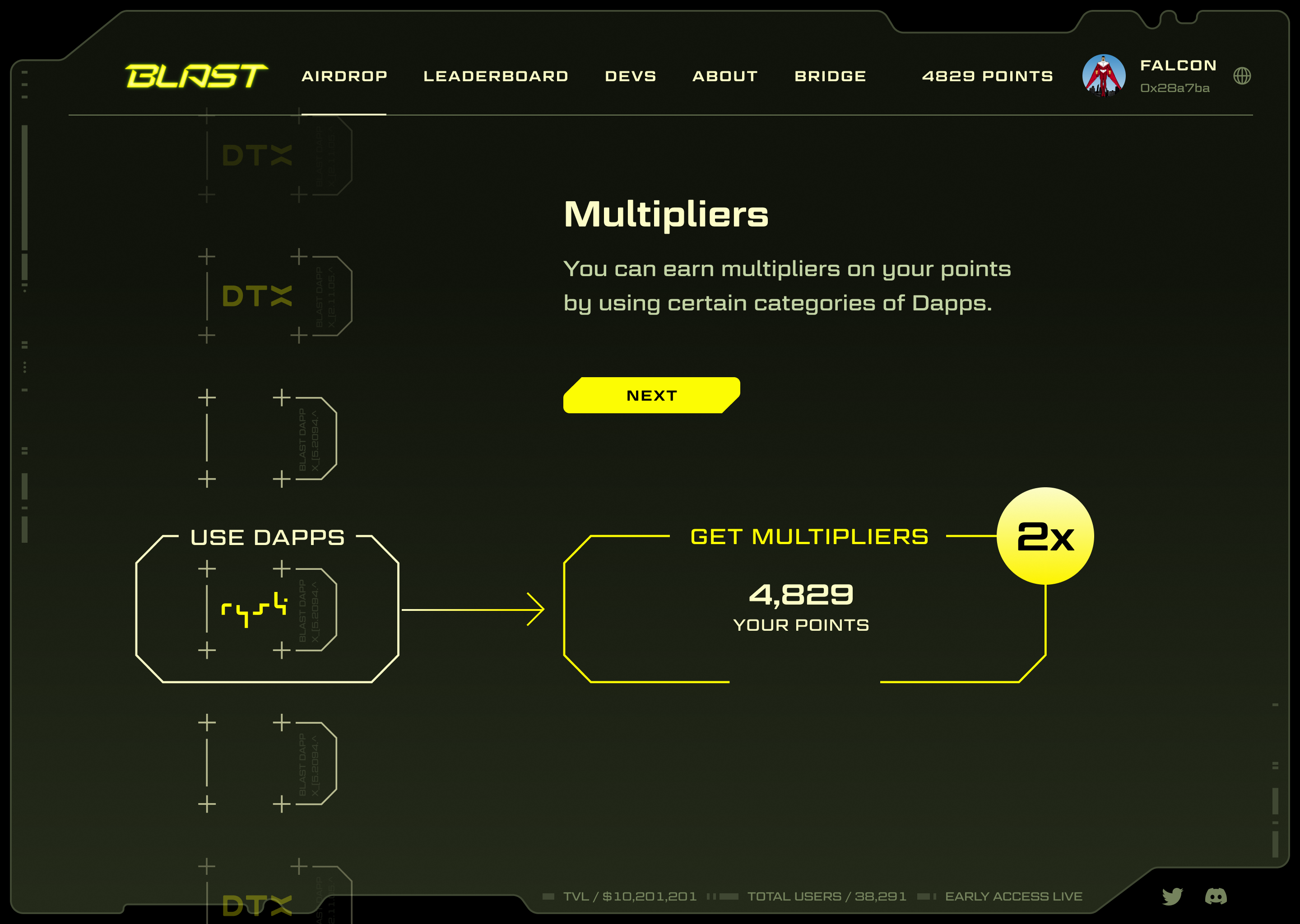 Blast points multipliers